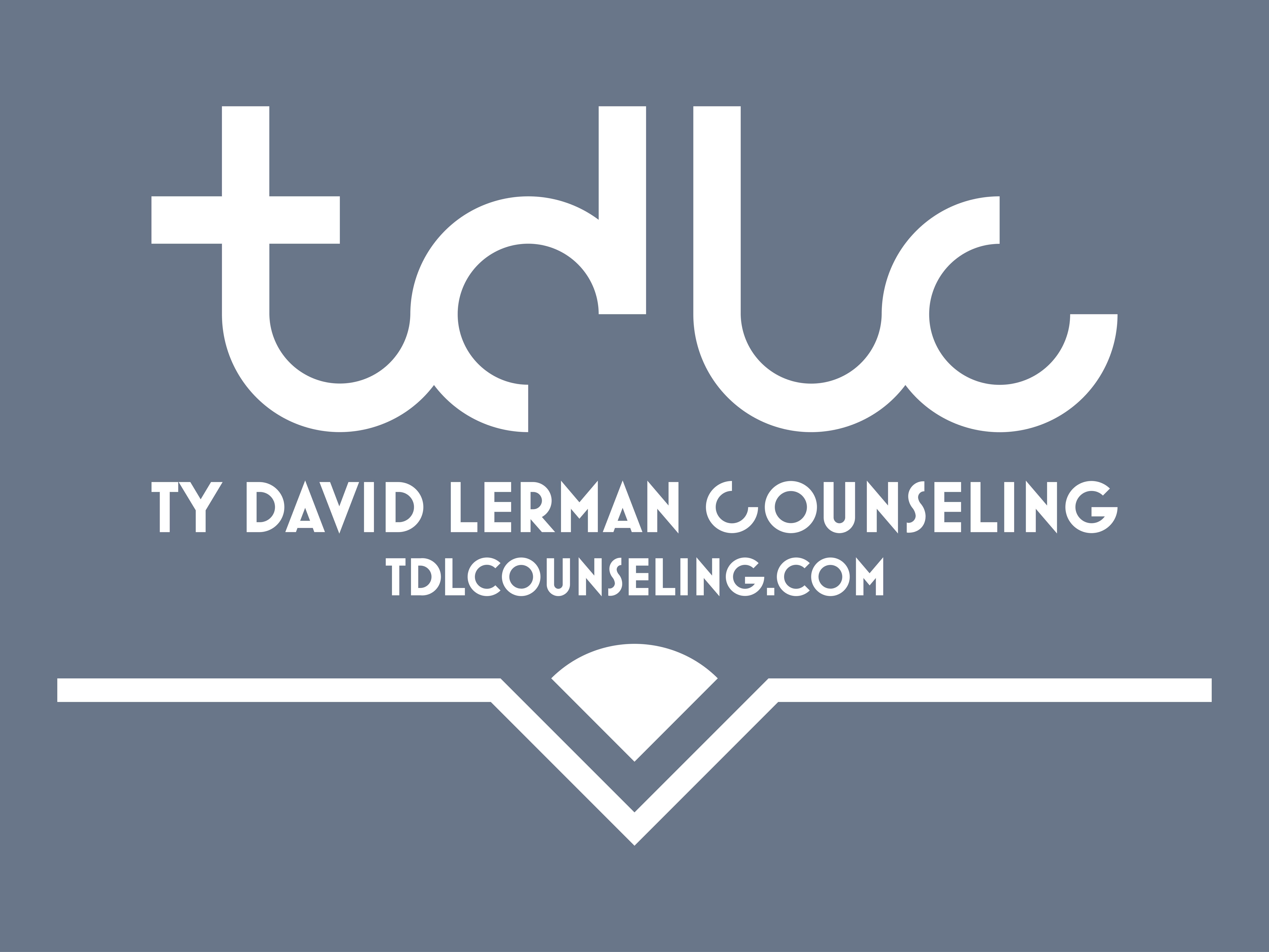 TDLC Logo w url- white on blue back-2